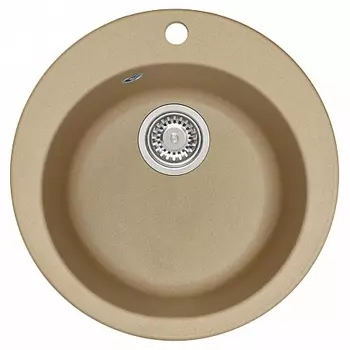 Мойка кухонная Alveus Granital Genesis BOOGIE Beige-G55 505х505х190 с сифоном, бежевая