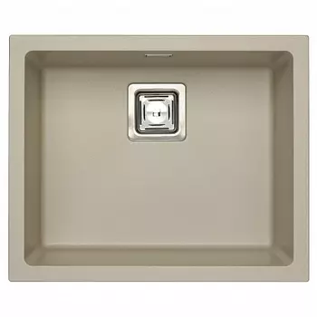 Мойка кухонная Alveus Granital+ Quadrix 50 Pebble-G02M 560х460х200 с сифоном, бежевая