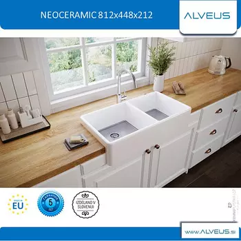 Мойка кухонная Alveus Neoceramic 70 740х400х250 нержавеющая сталь