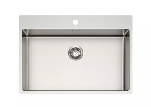 Мойка кухонная Alveus NOX 130 BRS 740x515x200 в комплекте с интегрированным сифоном