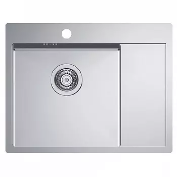 Мойка кухонная Alveus Quarto 20 BRS 615х480х190 левая, нержавеющая сталь, с сифоном