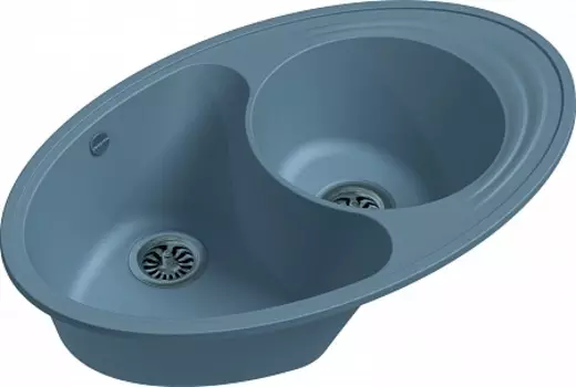 Мойка кухонная EWIGSTEIN Elegant W90KF 1,5-чаши + крыло 820*520мм серый металлик