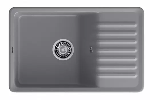 Мойка кухонная GranFest QUARZ GF-ZW-72 чаша+кр 760*480 (темно-серый)
