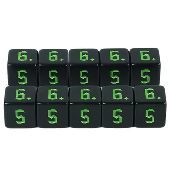 D6 игральные кости 10 шт. многогранные игральные кости акриловые цифровые игральные кости клубные развлечения настольные игральные кости красный