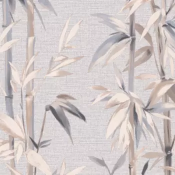 Обои WALLSECRET Bamboo, горячее тиснение на флизелиновой основе, серый, 1,06х10м