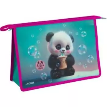 Папка для тетрадей deVENTE Yummy Panda, A4, 33x23x10 см, с текстильным расширением, на молнии сверху