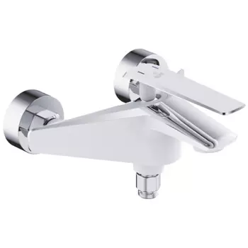 Смеситель для ванны с душем Rose R1302F белый/хром
