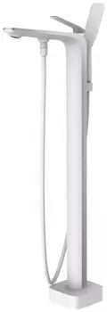 Смеситель для ванны с душем Rose R1322F белый/хром напольный