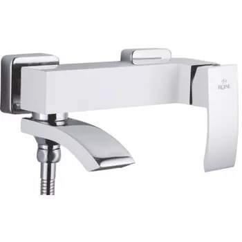 Смеситель для ванны с душем Rose R1552F белый/хром