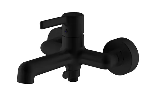 Смеситель для ванны с душем Voda Column Black CLM54B черный