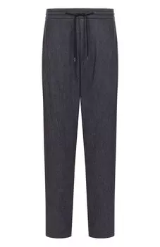 Брюки изо льна и хлопка Giorgio Armani