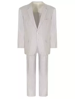 Костюм из шелка и хлопка BRIONI