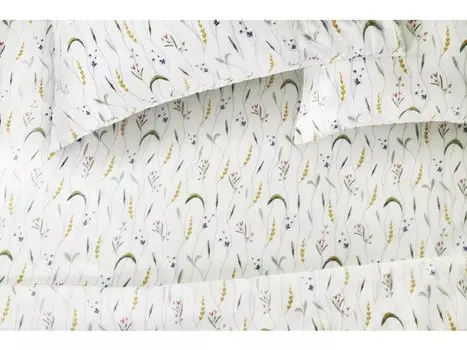 Простыня на резинке Pick&Pair Field-White 180x200