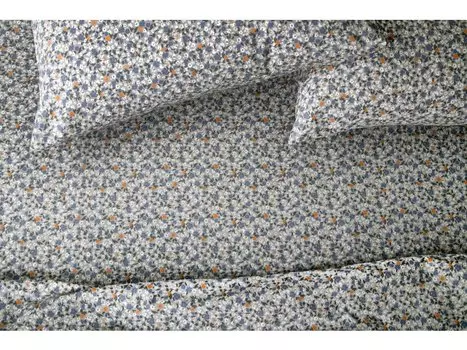 Простыня на резинке Pick&Pair Flower-Grafit 140x200
