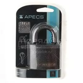 Замок навесной Apecs, PD-01-63, МВС-126, блистер, цилиндровый, 3 ключа