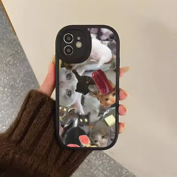 Чехол для телефона Crying Cat Memes, жесткий кожаный чехол для телефона iPhone 13 12 Mini 11 14 Pro Max Xs X Xr 7 8 Plus 6 6s Se 2022, силиконовый iphone SE 2020