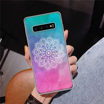 Totem Mandala Colorful Flower Cover Phone Case For Samsung Galaxy S10 Plus S20 FE S21 S22 Ultra S10E S9 S8 + S7 Edge J4 Housing Samsung S10