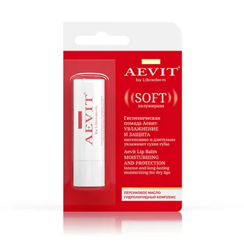 AEVIT BY LIBREDERM Гигиеническая помада Увлажнение и защита Soft Aevit Lip Balm Nourishing and Protection