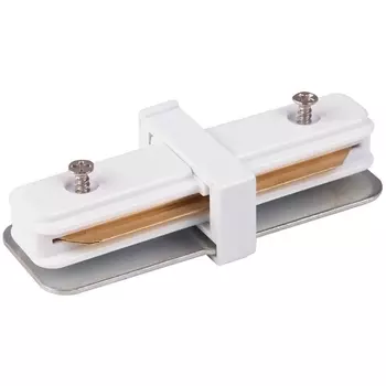 Коннектор прямой для однофазного шинопровода белый Elektrostandard Track Rail WH Surface TRC-1-1-I-WH
