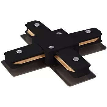 Коннектор X-образный для однофазного шинопровода черный Elektrostandard Track Rail BK Surface TRC-1-1-X-BK