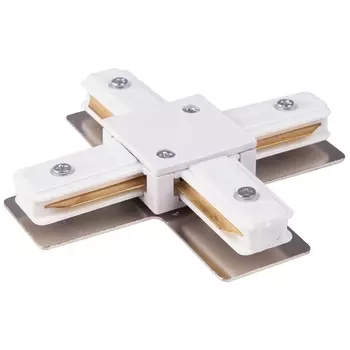 Коннектор X-образный для однофазного шинопровода белый Elektrostandard Track Rail WH Surface TRC-1-1-X-WH