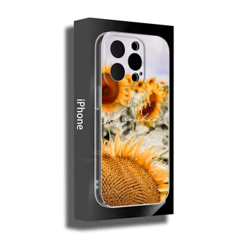 Чехол для телефона Iphone 13 с подсолнухом для Iphone 14 11 12 Pro 8 7 14 Plus X Pro MAX 13 MINI XR XS SE 2020, мягкие чехлы для телефонов с цветочным рисунком 12 Pro Max