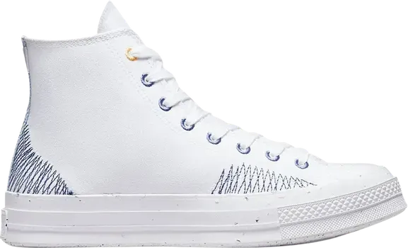 Кроссовки Converse Chuck 70 High Stitched, белый