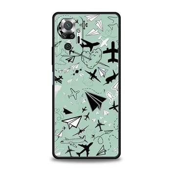 Чехол для телефона Xiaomi Redmi Note 11 10 9 8 Pro с картой мира в виде самолета, чехол для телефона 10S 9S 7 8T 9T 9A 8A 9C K50 K40 Gaming 11T 5G Redmi Note 8T