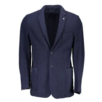 Синяя шерстяная куртка Gant