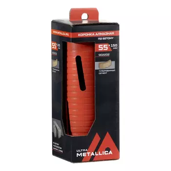 Коронка алмазная сегментная удлиненная Metallica Ultra 902202 (55x150 мм, М16, без хвостовика, по бетону)