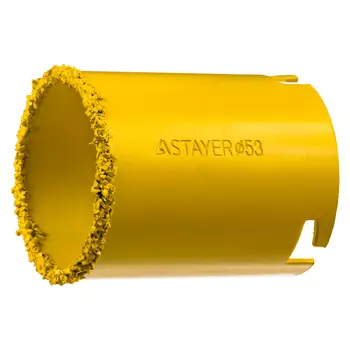 Коронка Stayer PROFESSIONAL 33345-53 кольцевая с карбидно-вольфрамовой крошкой, d=53мм