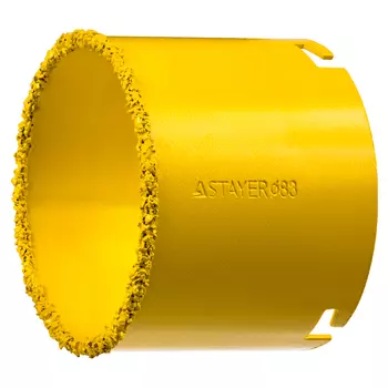 Коронка Stayer PROFESSIONAL 33345-83 кольцевая с карбидно-вольфрамовой крошкой, d=83мм