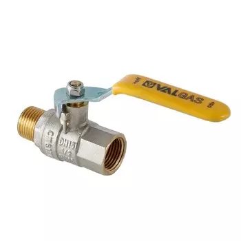 Кран шаровой газовый Valtec VALGAS 1/2" ВН-НАР, стальная рукоятка VT.272.N.04