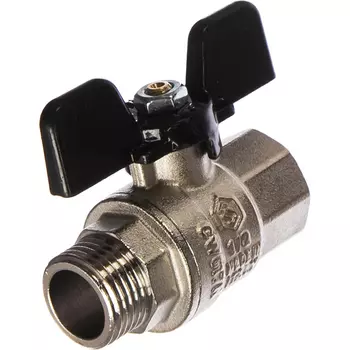 Кран шаровой полнопроходной Stout SVB-0004-200015 (ВР/НР 1/2" бабочка)