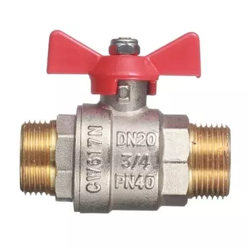 Кран шаровой Valtec BASE НР-НР 3/4" с бабочкой VT.219.N.05