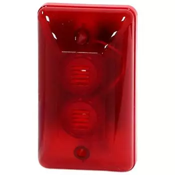 Оповещатель Smartec ST-AA215LS-RD строб-лампа с сиреной, красная, 12 В (DC), 110 db