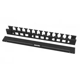 Органайзер 19, 1U Hyperline CM-1U-ML-COV c металлическими кольцами и крышкой