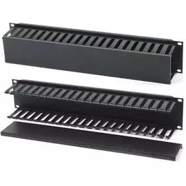 Органайзер 19, 2U Hyperline CM-2U-PL-COV c пласт. кольцами и крышкой