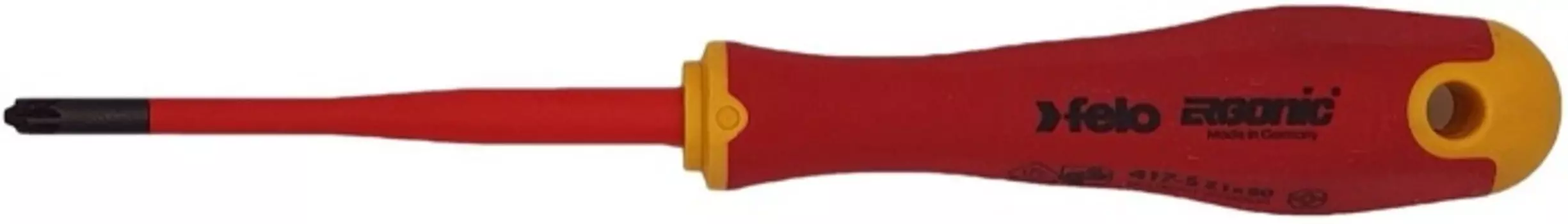Отвертка диэлектрическая Felo 41719290 Ergonic крестовая +/- E-SLIM Z 1X80
