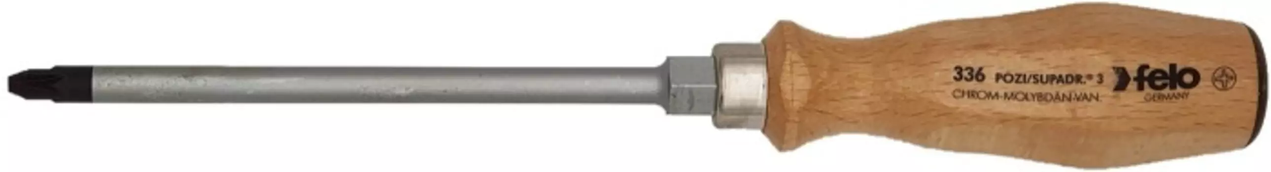 Отвертка Felo 33630590 с деревянной рукояткой ударная PZ 3Х150