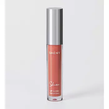 SHENY PROFESSIONAL Блеск для губ увлажняющий, прозрачный бежевый нюд