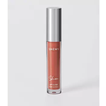 SHENY PROFESSIONAL Блеск для губ увлажняющий, прозрачный бежевый нюд