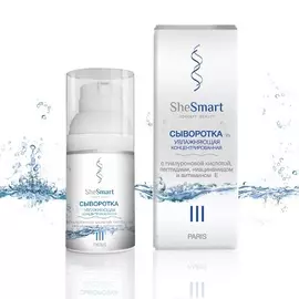 SHESMART Увлажняющая концентрированная сыворотка гиалуронкой, пептидами, ниацинамидом и витамином Е 30.0