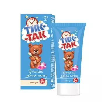 Зубная паста 2+ Bubble gum Тик-так Свобода 62г