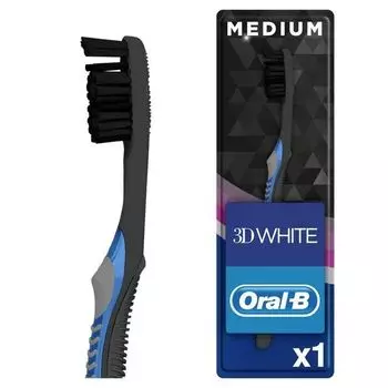 Зубная щетка Oral-B 3D White Whitening Black Средней жесткости, 1 шт.