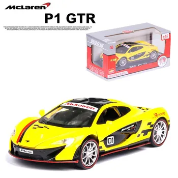 1/32 McLaren P1 GTR модель из сплава, литая под давлением гоночная модель автомобиля с откатом, игрушки для детей, подарки для мальчиков, Hot Wheel 1/32-Size:15.5*7*4cm матовый черный
