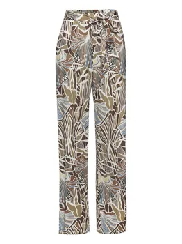 Тканевые брюки LASCANA, цвет creme-khaki-hellblau-braun bedruckt