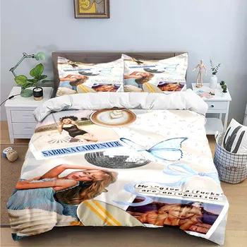 Singer Girls S-Sabrina Carp Print Комплекты постельного белья Изысканный комплект постельного белья Пододеяльник Постельное белье Комплект постельного белья Роскошный подарок EU Twin 135x200cm