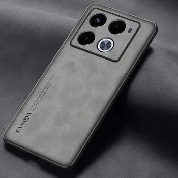 Роскошный деловой ретро кожаный чехол для телефона Infinix Hot 50 Pro Plus Note 40 Pro Plus Hot 50 4G 5G противоударный защитный чехол для предотвращения падения Infinix Hot 50 Pro+ Plus чёрный