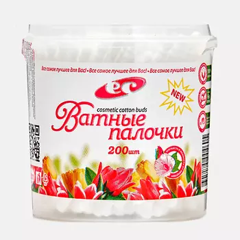 ЕМЕЛЬЯНЪ САВОСТИНЪ Палочки белые косметические, ватные, спиралевидная намотка, 200.0